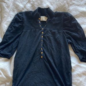 Nation LTD Gold Button Top